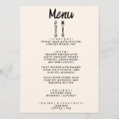 Menu Main moderne écrite dessinée Rétro Mariage origina (Devant)