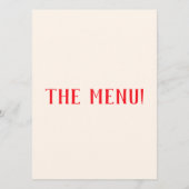Menu Main moderne Fork Couteau Retro Quirky Mariage (Dos)