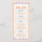 Menu Main Whimsical Tendance Bleu Orange (Devant)
