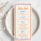 Menu Main Whimsical Tendance Bleu Orange
