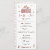 Menu Main Whimsical tiré Printemps Pâques Brunch (Devant / Derrière)