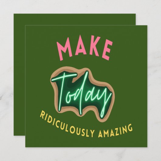 Menu Make today ridiculously amazing (Devant / Derrière)