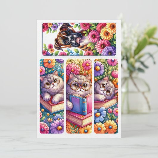 Menu Make Your Own Bookmarks Add Name DIY Activity  (Debout devant)