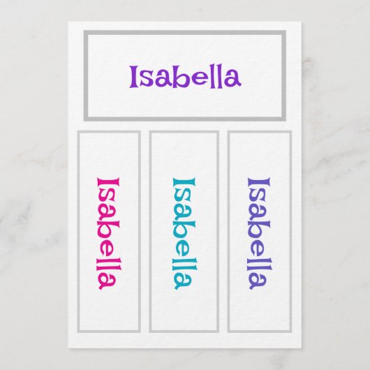 Menu Make Your Own Bookmarks Add Name DIY Activity  (Dos)