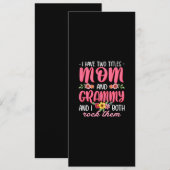 Menu Maman Et Grammy Anniversaire (Devant / Derrière)