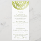 Menu Mandala de mariage à dentelle verte (Devant)