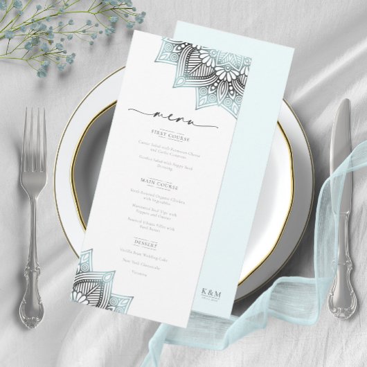 Menu Mandala Lace Rev Mariage Lt. Blue V2 ID968