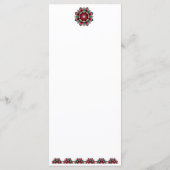 Menu Mandala Motif 02 en rose profond (Dos)