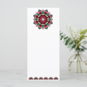 Menu Mandala Motif 02 en rose profond (Debout devant)