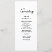 Menu Mandy Minimalist Simple Ceremony Party Program (Devant)