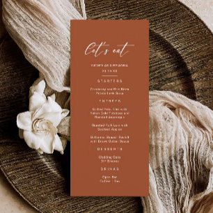 Menu Mangeons Boho Mariage en terre cuite