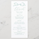 Menu Mangeons un Mariage de mâchoire vert clair (Devant)