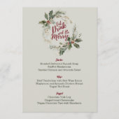 Menu Mangez, buvez et soyez joyeux Noël moderne (Devant)