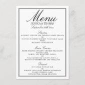 Menu Mangez, buvez et soyez mariés Mariage noir/blanc m (Dos)