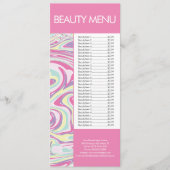 Menu Maquillage de beauté moderne Liquide Motif Rose Me (Devant)