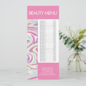 Menu Maquillage de beauté moderne Liquide Motif Rose Me (Debout devant)