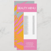 Menu Maquillage de beauté moderne Tropical Motif Rose M (Devant / Derrière)