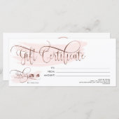 Menu Maquillage Eyebrow Eye Lash Rose Gold Certificat c (Devant / Derrière)