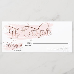 Menu Maquillage Eyebrow Eye Lash Rose Gold Certificat c