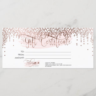 Menu Maquillage Eyebrow Eye Lash Rose Gold Certificat c