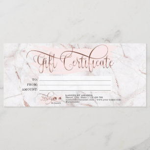 Menu Maquillage Eyebrow Eye Lash Rose Gold Marbre