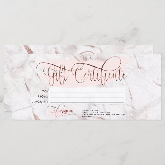 Menu Maquillage Eyebrow Rose d'yeux doré (Devant / Derrière)