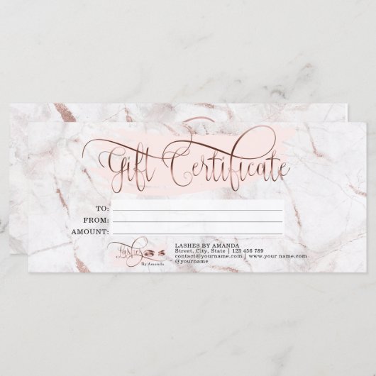 Menu Maquillage Eyebrow Rose d'yeux doré (Devant / Derrière)