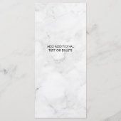 Menu Marble Nail Salon Professional Price List (Achterkant)