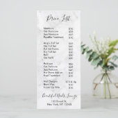 Menu Marble Nail Salon Professional Price List (Staand voorkant)