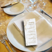 Menu Marbre blanc Floral dentelle islamique Mariage mus