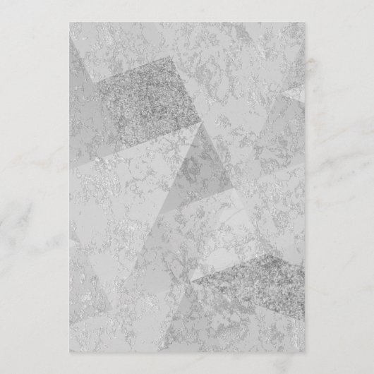 Menu Marbre gris moderne Mariage noir (Dos)