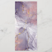 Menu Marbre violet et or (Dos)