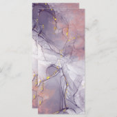Menu Marbre violet et or (Devant / Derrière)