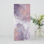 Menu Marbre violet et or (Debout devant)