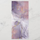 Menu Marbre violet et or (Devant)