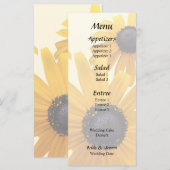 Menu Margarites à coeur (Devant / Derrière)