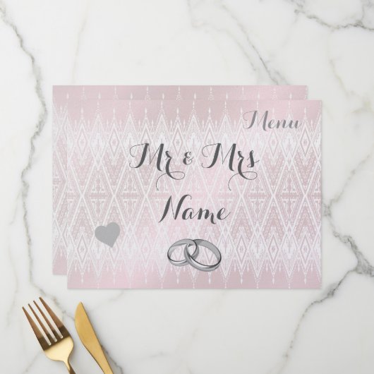 Menu Mariage (Devant/Arrière en situation)