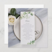 Menu mariage (Devant / Derrière)