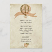 Menu Mariage à air chaud vintage (Devant)