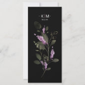 Menu Mariage à arc fleuri doux V2 Lilac ID998 (Dos)