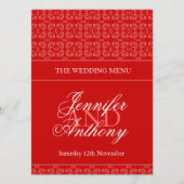 Menu mariage à bandage rouge (Devant)