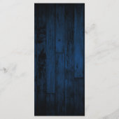 Menu Mariage à cordes de bois rustique de la marine (Dos)