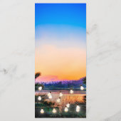 Menu Mariage à cordes Tropical Beach Sunset (Dos)