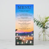 Menu Mariage à cordes Tropical Beach Sunset (Debout devant)