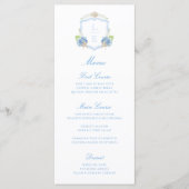 Menu Mariage à Crête de Monogramme Côtière (Devant)