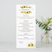 Menu Mariage à double aquarelle (Debout devant)