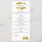 Menu Mariage à double aquarelle (Devant)