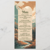 Menu Mariage À feuillage persistant Rustic Mountain For (Devant)