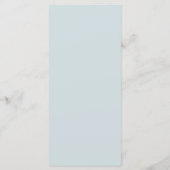 menu mariage à fleurs bleu clair (Dos)