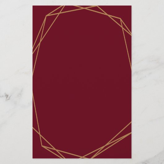 menu mariage à fleurs d'aquarelle bordeaux (Dos)